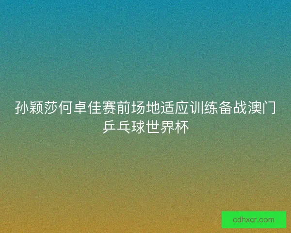 孙颖莎何卓佳赛前场地适应训练备战澳门乒乓球世界杯